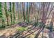 Expansive backyard featuring lush greenery and mature trees, creating a private retreat at 5284 Silver Creek Sw Dr, Lilburn, GA 30047