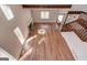 Living room with beautiful wood floors, fireplace and plenty of light at 5284 Silver Creek Sw Dr, Lilburn, GA 30047