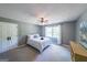 Bedroom featuring a ceiling fan and a window with natural light at 12 Blackfoot Trl, Sharpsburg, GA 30277