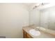 Bathroom featuring a vanity with a sink and a large mirror at 1231 Hillview Rd, Hampton, GA 30228
