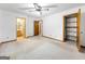 A spacious main bedroom connects to the main bathroom and ample closet space for organized storage at 110 Thompson Blvd, Stockbridge, GA 30281