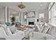 Open-concept living room with fireplace, tv, and stylish furnishings at 307 Owenberg Trce, Peachtree City, GA 30269