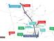 Detailed area map highlighting the proximity to airports, hospitals, shopping, and recreational facilities at 737 Myrica Ave, Locust Grove, GA 30248