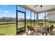 Relaxing screened porch with comfortable seating and a view of the backyard at 737 Myrica Ave, Locust Grove, GA 30248