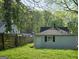Backyard featuring wooden fence, greenery, and utility building at 2016 Conrad Se Ave, Atlanta, GA 30315