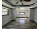 Living room with neutral paint colors and hardwood floors and interesting ceiling at 2016 Conrad Se Ave, Atlanta, GA 30315