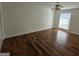 Bright bedroom featuring hardwood floors and a ceiling fan at 3209 Abbeywood Dr, Decatur, GA 30034