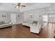 Bright living room with high ceilings, comfortable seating, and neutral decor at 421 Hampton Rd, Fayetteville, GA 30215