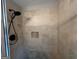 Tiled shower with matte black hardware at 716 Wilkes Dr, Loganville, GA 30052