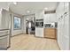 Bright kitchen space features stainless steel appliances, modern white cabinets, and natural light at 215 Calgary Dr., Peachtree City, GA 30269