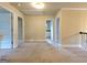Upstairs hallway with access to bedrooms and bathrooms at 542 Hinton Farm Way, Dacula, GA 30019