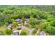 An aerial view of homes in a wooded neighborhood with lush green trees at 105 Riviera Ct, Fayetteville, GA 30215