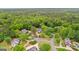 An aerial view features multiple homes nestled among lush trees and winding roads, showcasing the community's serene landscape at 105 Riviera Ct, Fayetteville, GA 30215