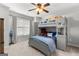 Charming bedroom with grey bunk beds, plush carpet, and lots of natural light at 105 Riviera Ct, Fayetteville, GA 30215