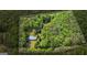Aerial view of a home surrounded by mature trees and lush greenery, indicating privacy and seclusion at 725 & 761 School Road, Hampton, GA 30228