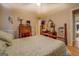 A bedroom with a vintage dresser and bed at 1349 Springwood Nw Dr, Conyers, GA 30012