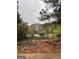 Private backyard featuring a swimming pool and mature trees at 374 Persimmon Dr, Sharpsburg, GA 30277