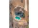 A high angle view of the property featuring an in-ground swimming pool at 108 Turnberry Trce, Sharpsburg, GA 30277