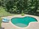 Relaxing pool area with lounge chairs and a peaceful wooded view at 108 Turnberry Trce, Sharpsburg, GA 30277