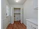 Laundry area with access to the backyard at 110 Silver Leaf Dr, Fayetteville, GA 30214
