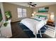 Staged bedroom featuring carpet, neutral walls, and a window providing natural light at 473 Amy Blvd, Temple, GA 30179