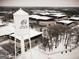 Aerial view of Trilith Studios with snow-covered grounds and studio buildings at 175 Campaign Trl, Fayetteville, GA 30214