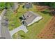 Aerial view of home exterior, landscaped lawn, and driveway at 2124 Gaddis Rd, Canton, GA 30115