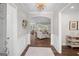 Inviting foyer with hardwood floors, decorative lighting, and an open view into the spacious living area at 2124 Gaddis Rd, Canton, GA 30115