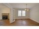 View of dining room, featuring hardwood floors and a chandelier at 1236 Stone Mountain Lithonia Rd, Lithonia, GA 30058