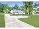 Exterior shot of a single Gathering house with a long driveway and a spacious green yard at 1236 Stone Mountain Lithonia Rd, Lithonia, GA 30058