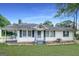 Charming single-story home with white siding, black shutters, and well-maintained lawn at 1236 Stone Mountain Lithonia Rd, Lithonia, GA 30058