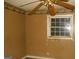 Bedroom with a ceiling fan, a window letting in light, and patterned border trim at 3296 Columbia Woods Dr, Decatur, GA 30032