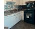 Kitchen featuring white cabinetry, black stove, stainless sink, and countertop at 79 Peyton Sw Pl, Atlanta, GA 30311