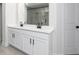 Bathroom features a double sink vanity with shower and quartz countertops at 446 Cantrell Drive, Dallas, GA 30157