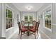 Cozy breakfast nook surrounded by windows, with a glass table and seating for four at 75 Mcintosh Estates Dr, Sharpsburg, GA 30277