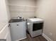 Functional laundry room with modern Maytag washer and dryer, plus handy wire shelving at 360 Hayden Cir, Woodstock, GA 30189