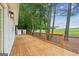 Expansive back deck area with a view of the yard and trees at 3979 Doral Cir, Atlanta, GA 30360