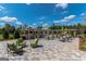 Community patio featuring comfortable seating, shaded pergolas, and plenty of open space at 444 Silverbell Ct, Peachtree City, GA 30269