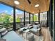 Cozy covered patio boasts comfortable seating and views of the surrounding neighborhood at 300 Mado Ln # 329, Chattahoochee Hills, GA 30268