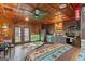 Eclectic bedroom with a unique metal ceiling and a small kitchenette at 80 David Rd, Hampton, GA 30228