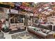 Unique garage with seating area and custom decorations at 80 David Rd, Hampton, GA 30228