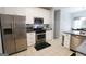 Modern kitchen with stainless steel appliances and granite countertops at 416 Line Creek Cir, Sharpsburg, GA 30277