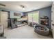 Cozy bedroom featuring neutral colors, a modern bunk bed, and a cute table for two at 106 Tullamore Trl, Tyrone, GA 30290
