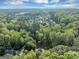 A bird's-eye view shows the house surrounded by greenery, promising privacy and a connection with nature at 5045 Rock Springs Rd, Lithonia, GA 30038