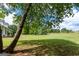 Expansive front yard featuring a lush green lawn and mature trees offering ample shade and a picturesque setting at 333 Old Carrollton Rd, Roopville, GA 30170
