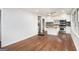 Bright kitchen featuring white cabinets, butcher block countertops, stainless steel appliances, and hardwood floors at 2952 Diana Sw Dr, Atlanta, GA 30315