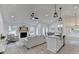 Open-concept living space with fireplace, modern decor, and ample natural light at 3336 Country Creek Nw Dr, Kennesaw, GA 30152
