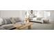 Cozy bedroom features a sitting area, neutral color palette, and a large, tufted headboard at 799 Grande Bishop Dr, Fairburn, GA 30213