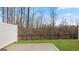 Private backyard with a fenced perimeter and a small patio at 322 Sound Cir # 118, Stockbridge, GA 30281
