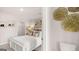 Neutral bedroom featuring a double bed, unique decor, and a closet at 326 Sound Cir # 119, Stockbridge, GA 30281